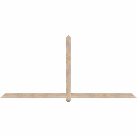 Ekena Millwork Eugene Smooth Timber Gable Bracket, Douglas Fir, 108"W x 49"H x 3 1/2"D x 3 1/2"F, 11/12 Pitch GBW108X49X0404EUG00SDF